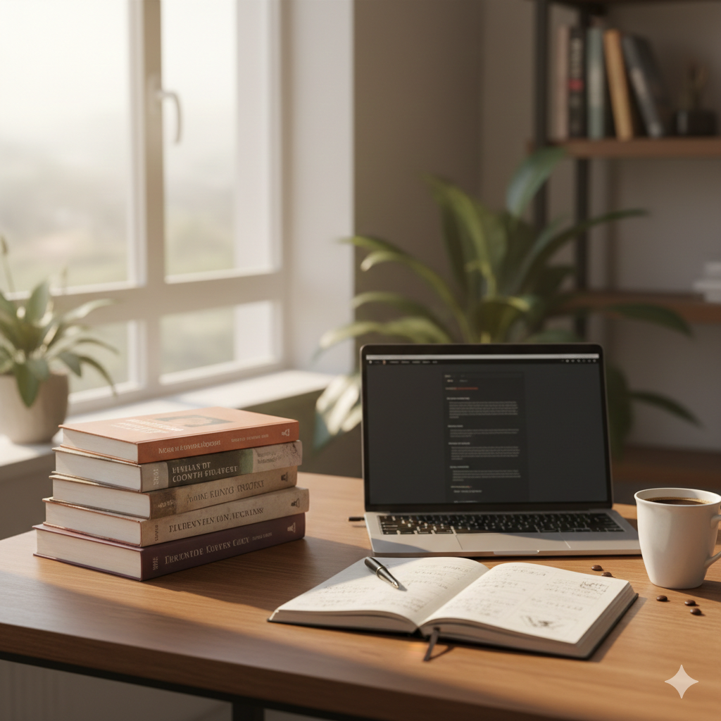 Knihy, ktoré zmenili môj život a ovplyvnili copywriting. Zdroj foto: Vytvorené pomocou AI